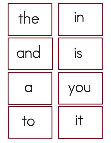 There are 100 printable sight word flash cards in this set. Kindergarten Worksheets: Kindergarten Sight Words Flash Cards