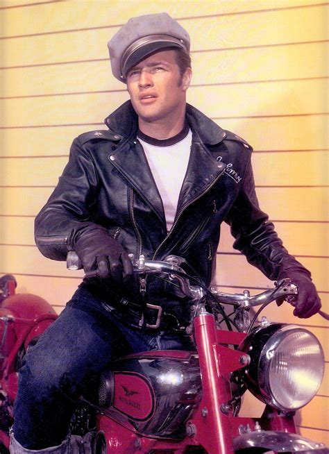 Marlon Brando In The Wild One 1954 Color Photo From The Blue Jean By