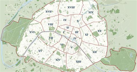 Mappa E Cartina Dei Zone Arrondissements E Quartieri Di Parigi