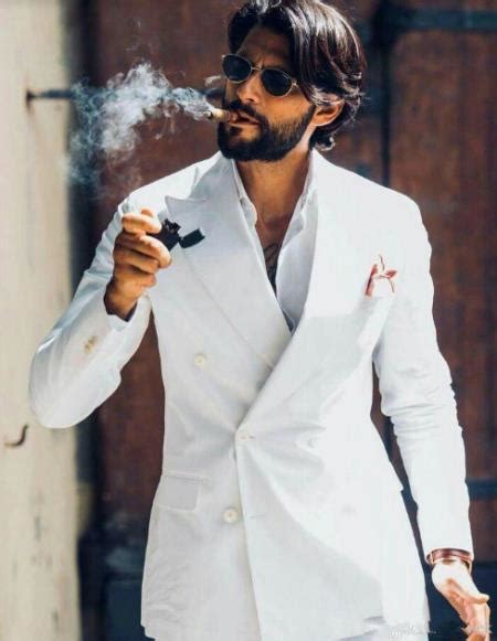 white double breasted suit