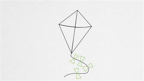How To Draw A Kite Step By Step Youtube