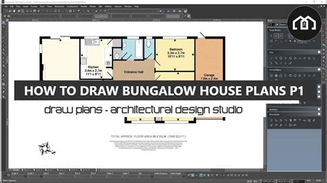 How To Draw Bungalow House Plans With Turbocad Part 1 Bungalow