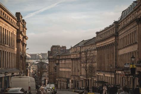 Beautiful Buildings On Grey Street In Newcastle Upon Tyne England
