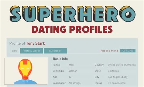 Superhero Dating Profiles Infographic ~ Visualistan