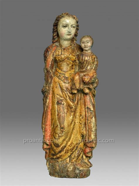 Proantic Vierge Haute Epoque Vers 1500