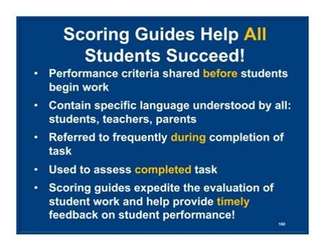 Scoring Guides Help All S