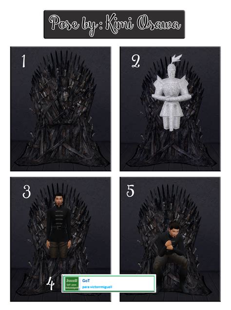 The Sims 4 Iron Throne Pose Game Of Thrones Sims Medieval Sims 4