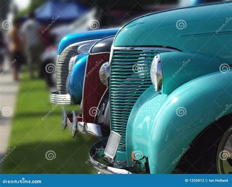 Lineup Of Vintage Cars Stock Photo Image Of Symbol Auto 1255012