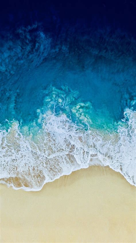 Ios 11 Blue Edit Strand Wallpaper Beach Wallpaper Iphone Apple