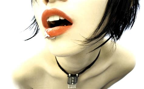 Wallpaper Face Women Model Glasses Singer Black Hair Pierced Lip Mouth Nose Emotion