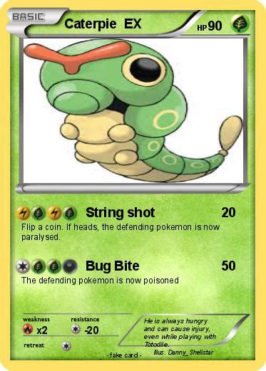 To find exactly what level your pokémon is, power up your pokémon following this chart. Pokémon Caterpie EX 7 7 - String shot - My Pokemon Card