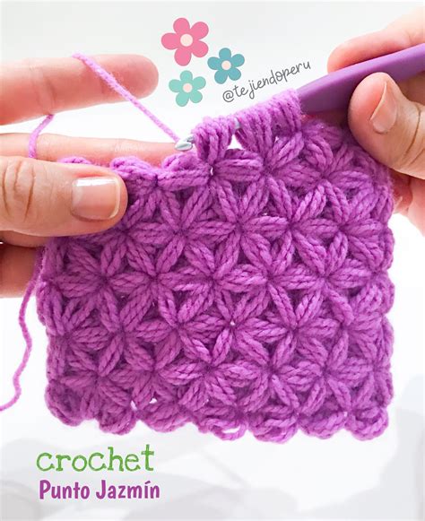 Cómo tejer el punto elástico a crochet, también conocido como resorte. Punto Jazmín tejido a crochet paso a paso en vídeo ...