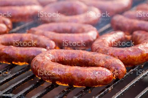 Portuguese Chorizos On A Barbecue Stock Photo Download Image Now