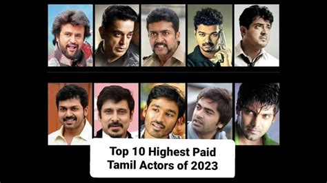 Top 10 Highest Paid Tamil Actors Of 2023 Dschannelyt Youtube