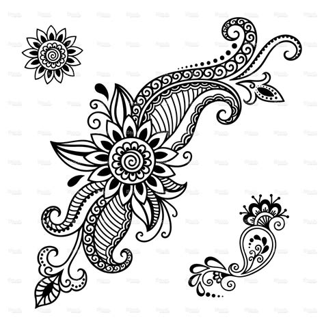 Henna Tattoo Flower Templatemehndi Henna Drawings Henna Designs On