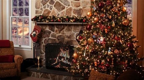 6 Hours Christmas Fireplace Scene With Snow And Cozy Crackling Fire