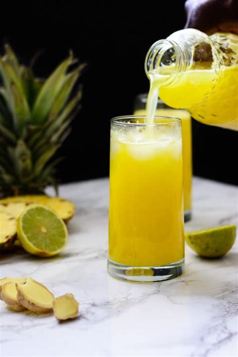 Pineapple Ginger Juice Healthy And Homemade Yummy Medley
