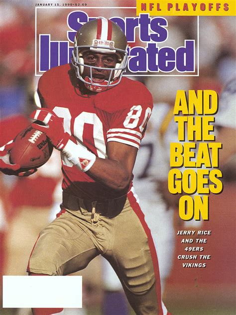 San Francisco 49ers Jerry Rice 1990 Nfc Divisional Playoffs Sports
