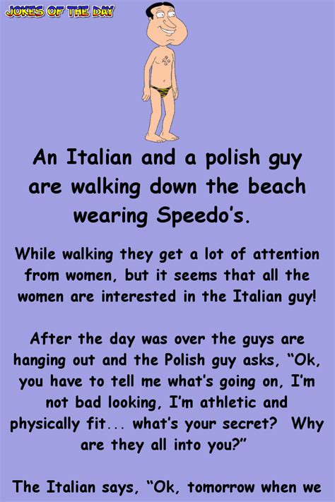 An Italian And A Polish Guy Are Walking Down The Beach