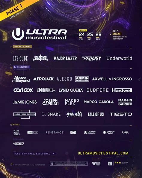 Ultra Music Festival Releases Phase 1 Lineup Featuring Justice Major