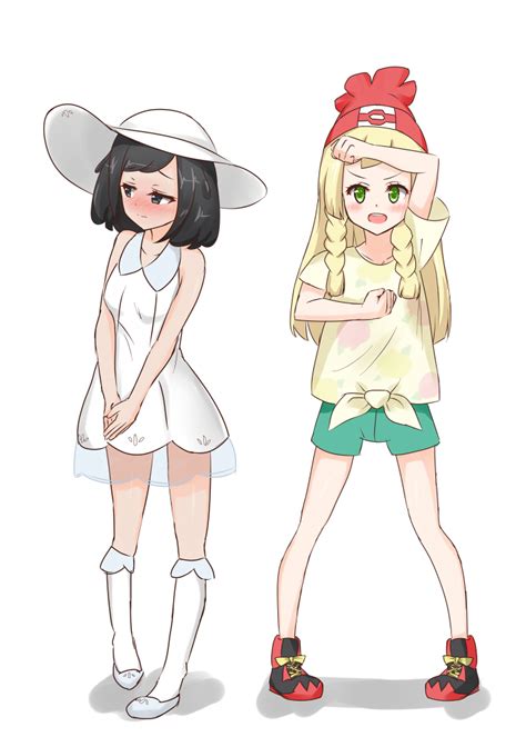 Lillie And Selene Pokemon And More Drawn By Komu Danbooru