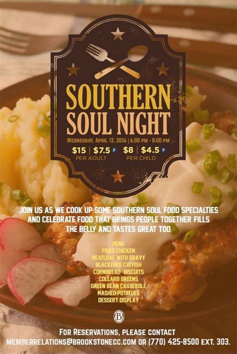 Make your own food business in easiest way with this template, suitable for promote your food, business, advertising. Soul Food Flyer Templates in 2020 | Soul food, Dinner ...