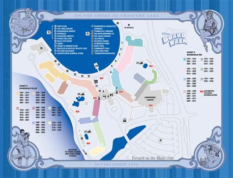 Disneys Boardwalk Map Disney Map Disney World Map Disney World