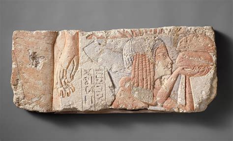 Relief Depicting The Nurse Tia New Kingdom Amarna Period The