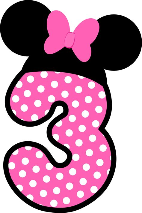 Números A Lo Minnie En Rosa Festa Da Minnie Mouse Minnie Mouse