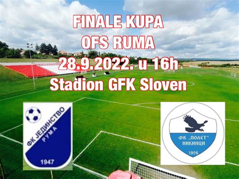 Finale Kupa Na Stadionu Gfk “sloven” Ruma Vojvodina Uživo Vesti