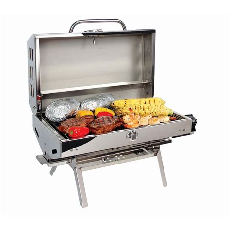 Camco Olympian Rv 5500 Stainless Steel Rv Gas Grill 57305 The Home Depot