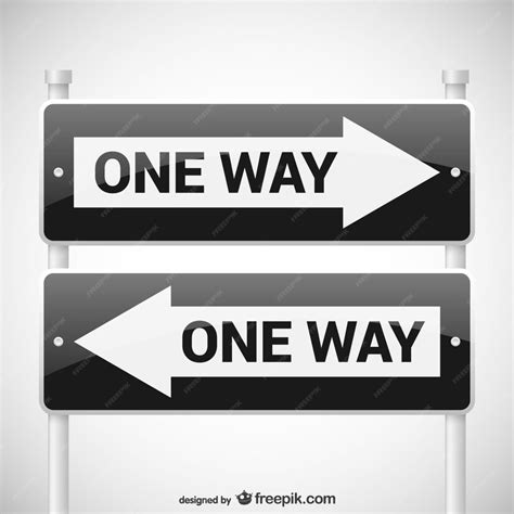 Free Vector One Way Signs