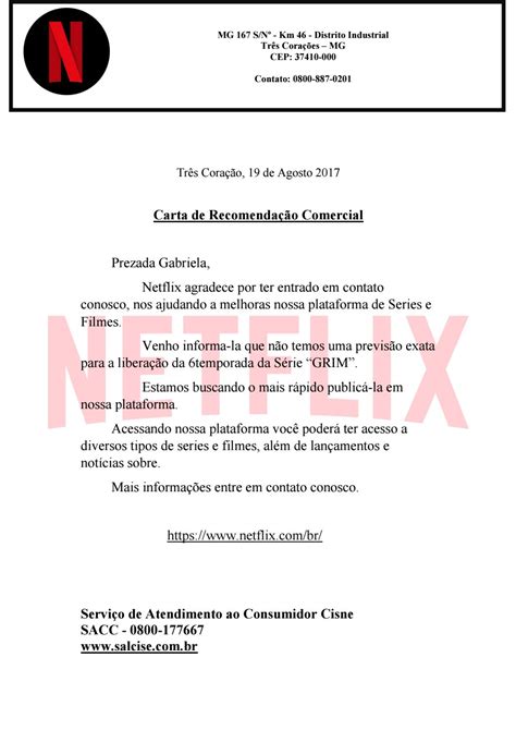 Carta De Recomendação Comercial By Letícia Aleixo Issuu
