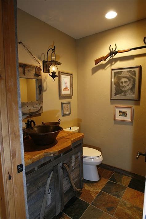 Pin By Michele Snow On Cabin Fever Western Bathroom Decor Rustic