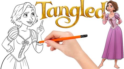 How To Draw Princess Rapunzel With Short Hair Tangled Easy Drawings
