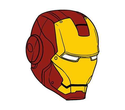 Iron Man Mask Drawing Step By Step