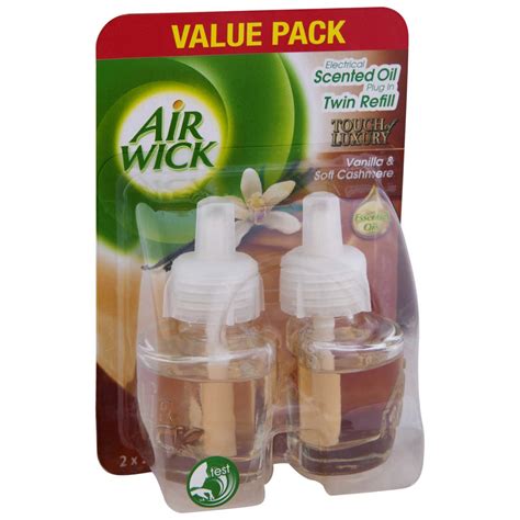 Air Wick Vanilla And Soft Cashmere Electrical Scented Oil Plug In Twin Refill 2 X 21ml Big W