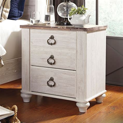 However, one of the shortcomings of this nightstand is the limited storage capacity. Wildflower 2 Drawer Nightstand | Bedroom Night Stands ...