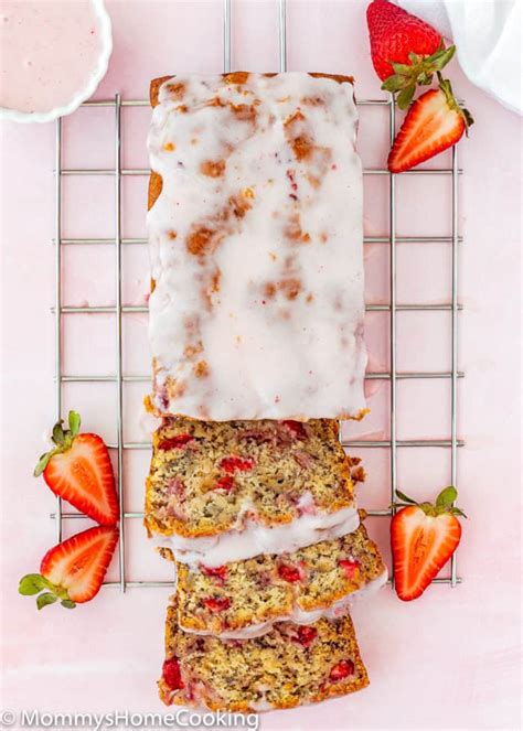 Adding more mashed bananas and some yoghurt will keep your bread moist. Eggless Strawberry Banana Bread - Mommy's Home Cooking