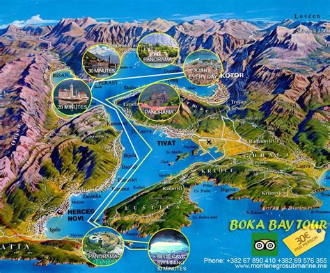 Boka Bay Boat Tour Kotor Montenegro Submarine Speedboat Tour Kotor