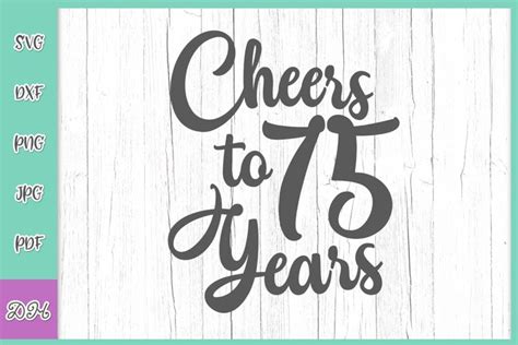 Cheers To 75 Years 75th Birthday Anniversary Diamond Wedding