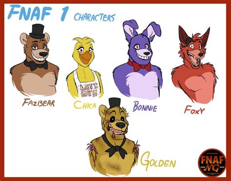 Fnafngfnaf 1 Characters By Namygaga On Deviantart Fnaf Fnaf