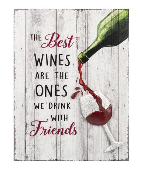 Wholesale Pebble Happy Hour Wall Plaque The Best Wines Are The Ones