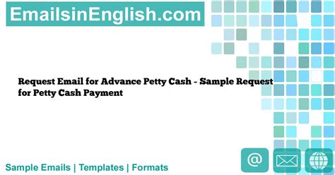 Request Email For Advance Petty Cash Sample Request For Petty Cash