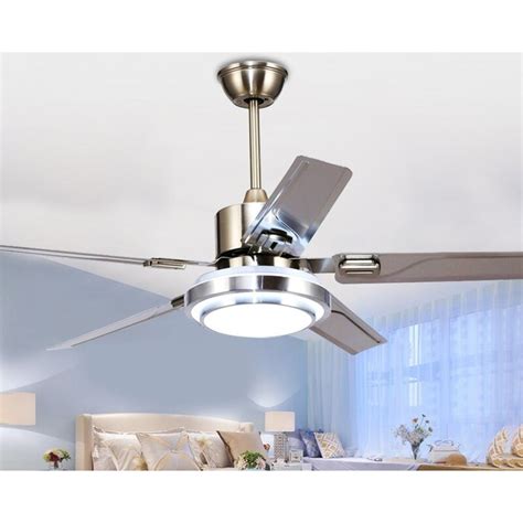 Ceiling fans perform a crucial function in your home. Ebern Designs Led Ceiling Fans 5 Leaf Stainless Steel Fan Light3 Colours Dimming Indoor Mute ...