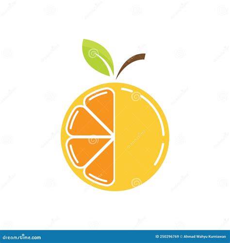 Orange Fruit Logo Stock Vector Illustration Of Food 250296769