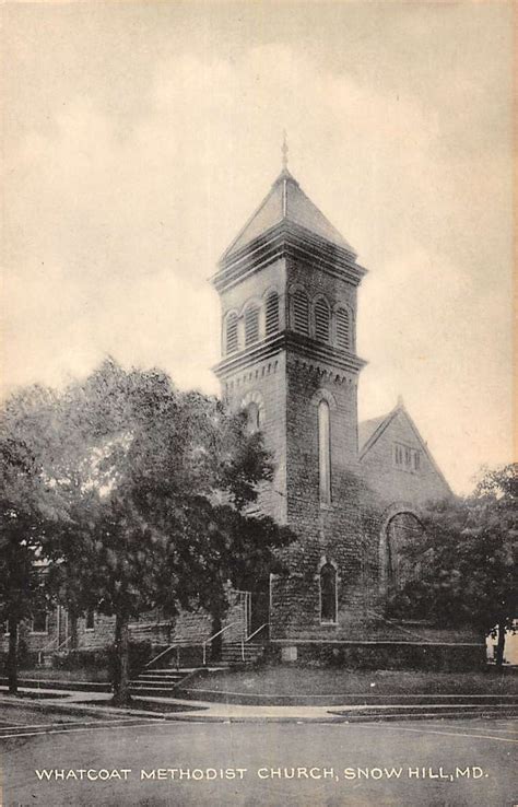 Snow Hill Maryland Whatcoat Methodist Church Street View Antique