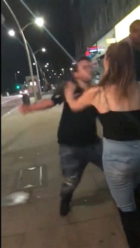 Shocking moment man knocks woman unconscious after punching her VIDEO नइट कलब क बहर यवक