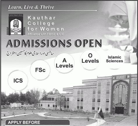 Kauthar College For Women Islamabad Admissions Open 2020