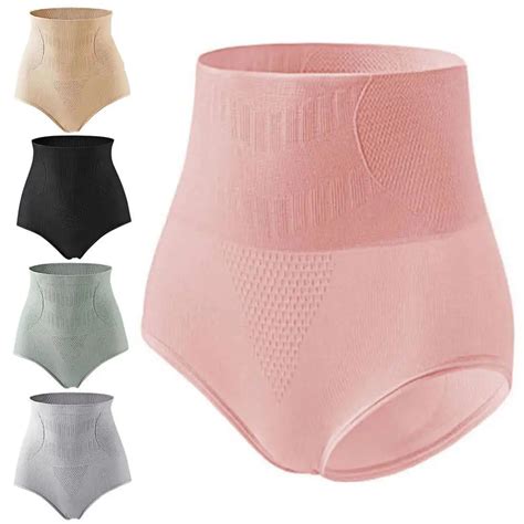 Women High Waist Seamless Tummy Control Hip Lifter Briefs Panties Shapewear For Postpartum